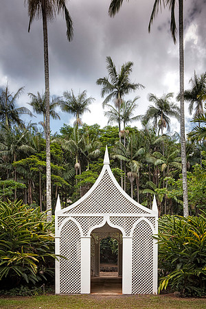 Banquet Area of the Allerton Gardens - Kauai, Hawaii by Christia