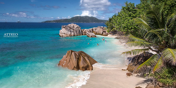 A beach in La Digue by Christian Del Rosario