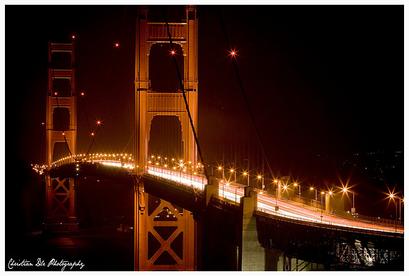 golden gate bridge at night