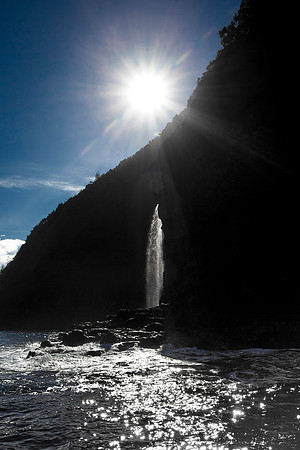 A Waterfall off the Coast of Napali by Christian Del Rosario